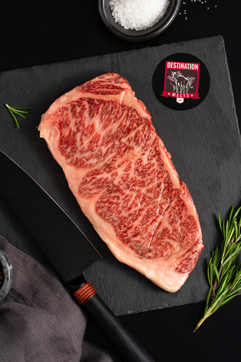 A5 Japanese Kobe Wine Wagyu NY Striploin Steak