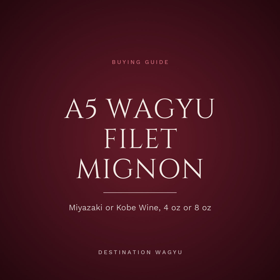 A5 Wagyu Filet Mignon buying guide: Miyazaki or Kobe Wine, 4 oz or 8 oz