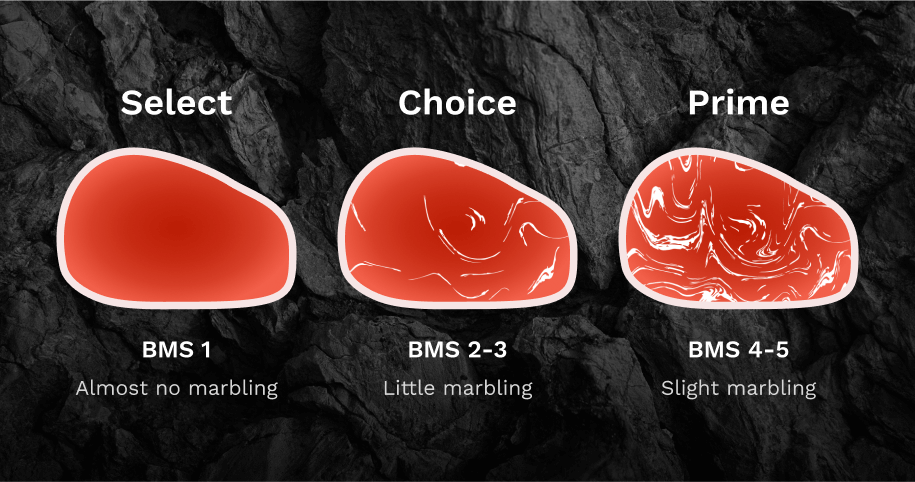 BMS beef different qualities