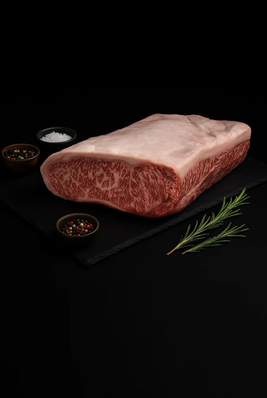 Japanese A5 Wagyu - Miyazaki Whole Boneless Striploin | 11 lb